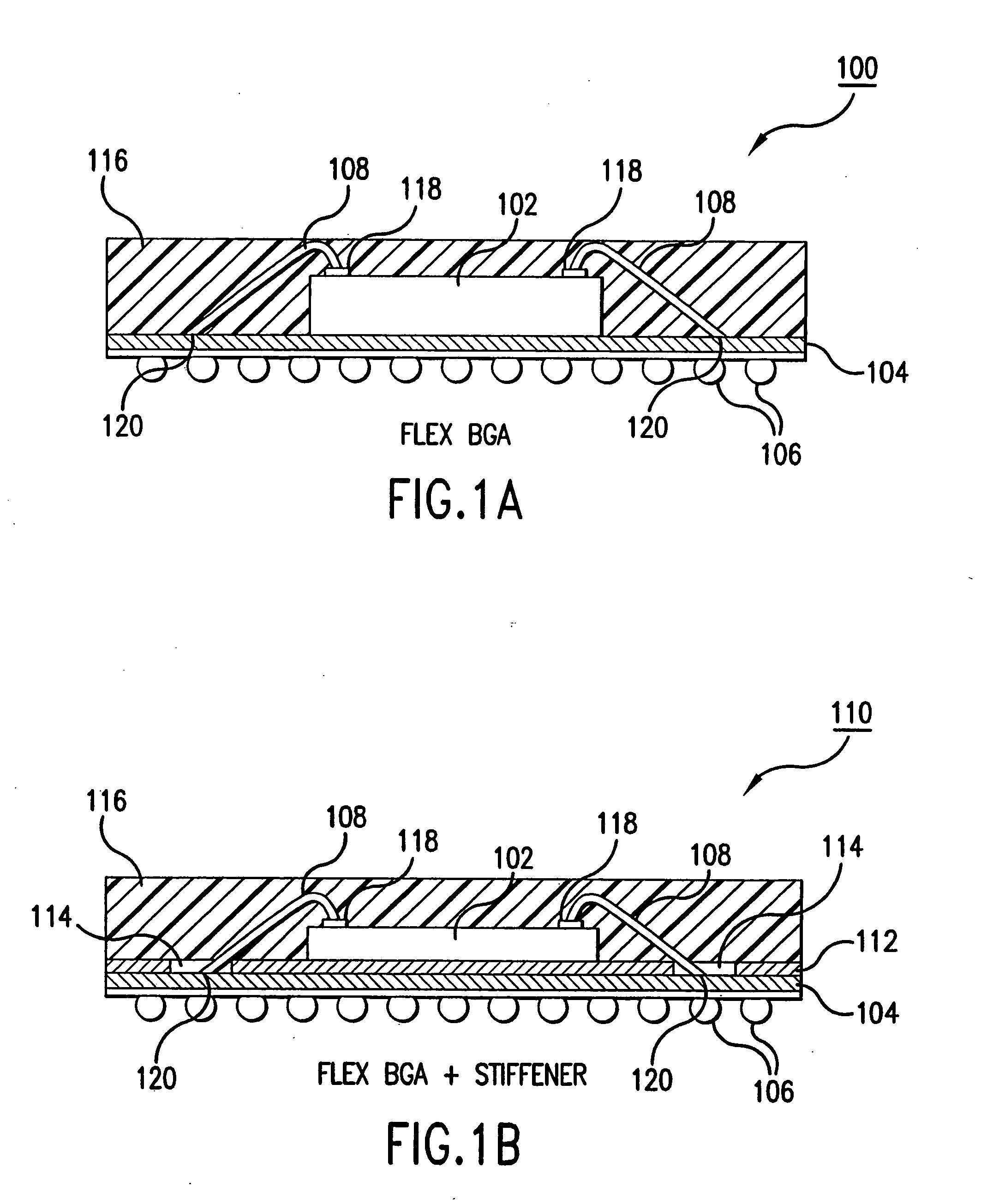 Enhanced die-up ball grid array and method for making the same