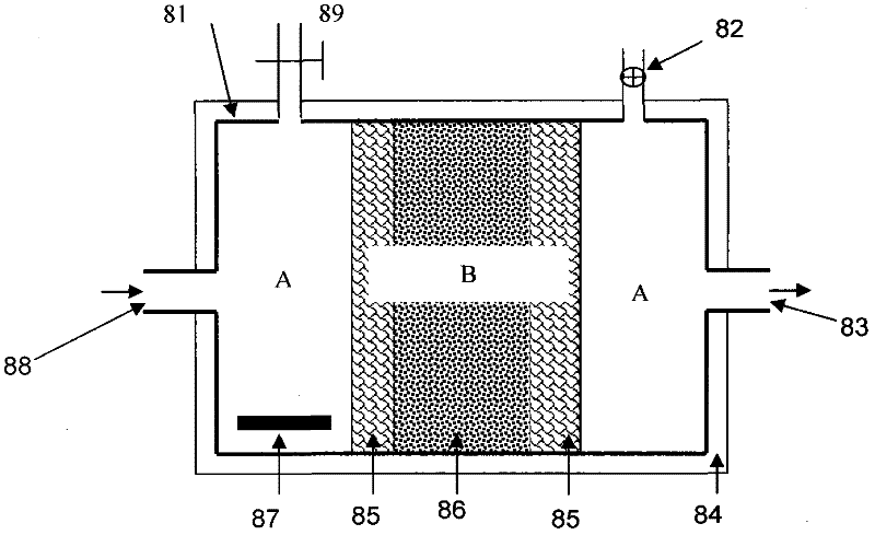 Fluid storage and purification integrated device for fuel cell and fluid cooling system of fuel cell