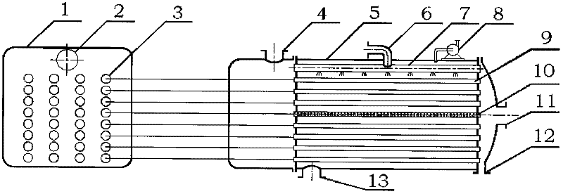 Shell-and-tube heat exchanger with stock pusher