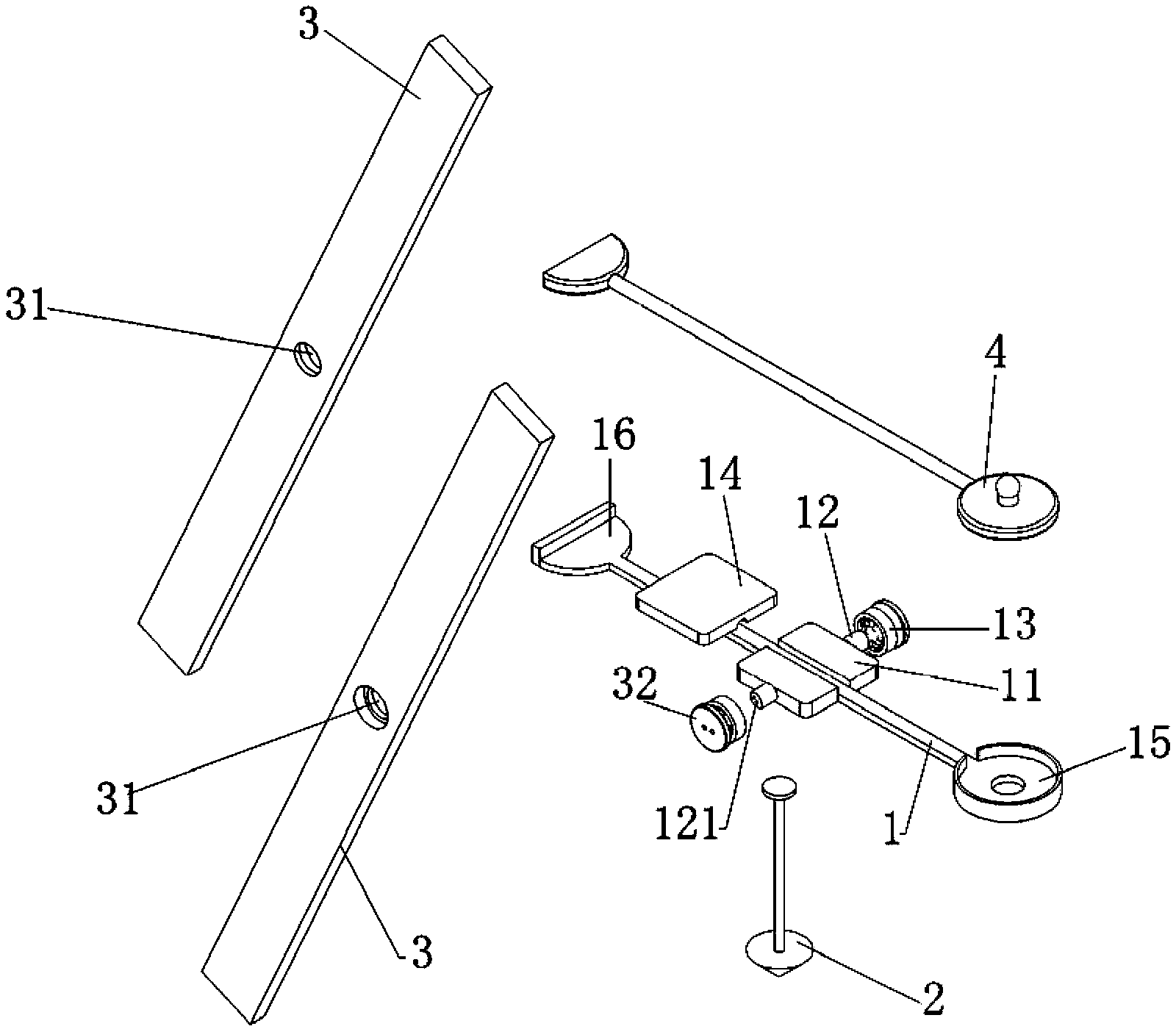 Field intensity probe self-adaptive fixing device