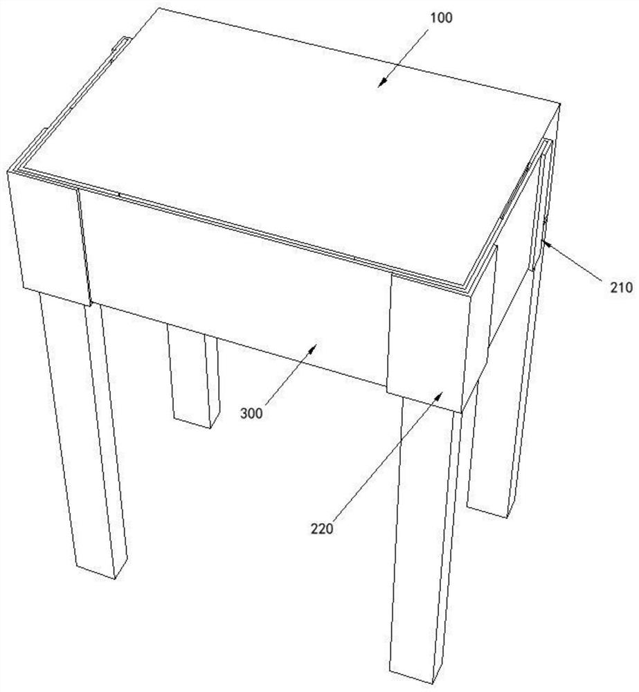 Self-locking type enclosure desk