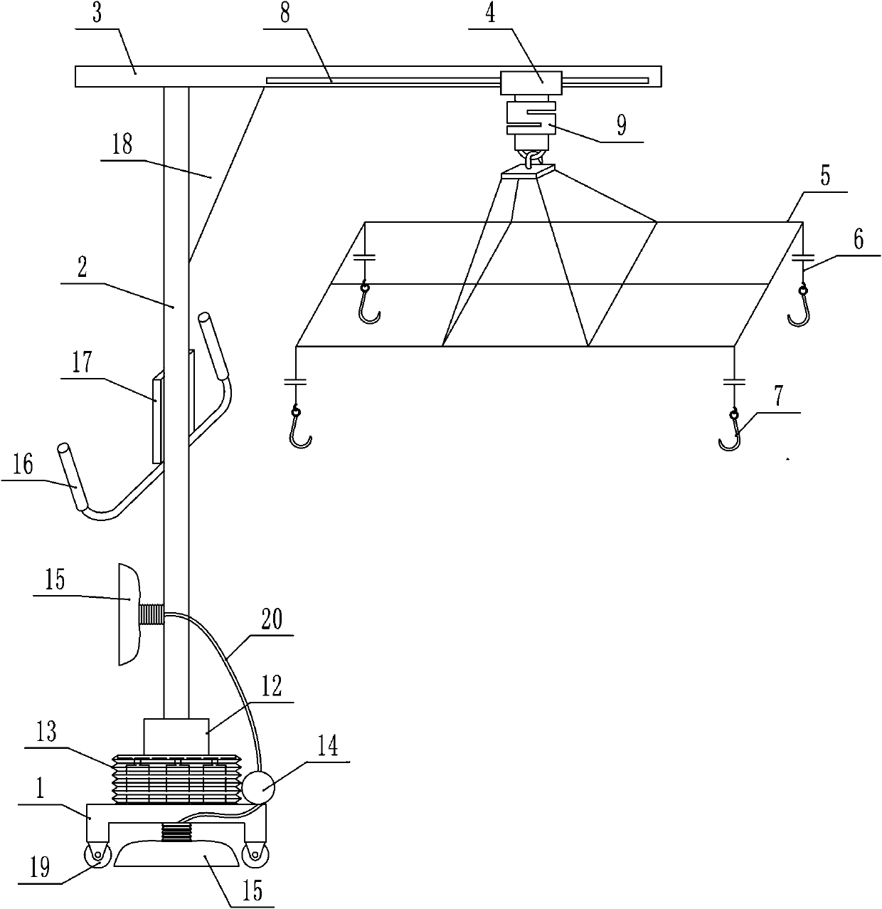 Anesthetic-quantitative operating table