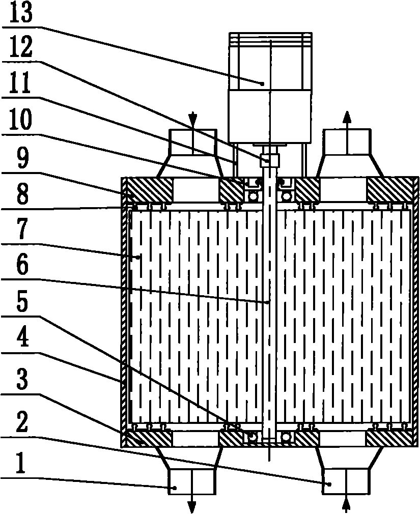 Humidity and enthalpy conversion device used for generation system of proton exchange membrane fuel cell
