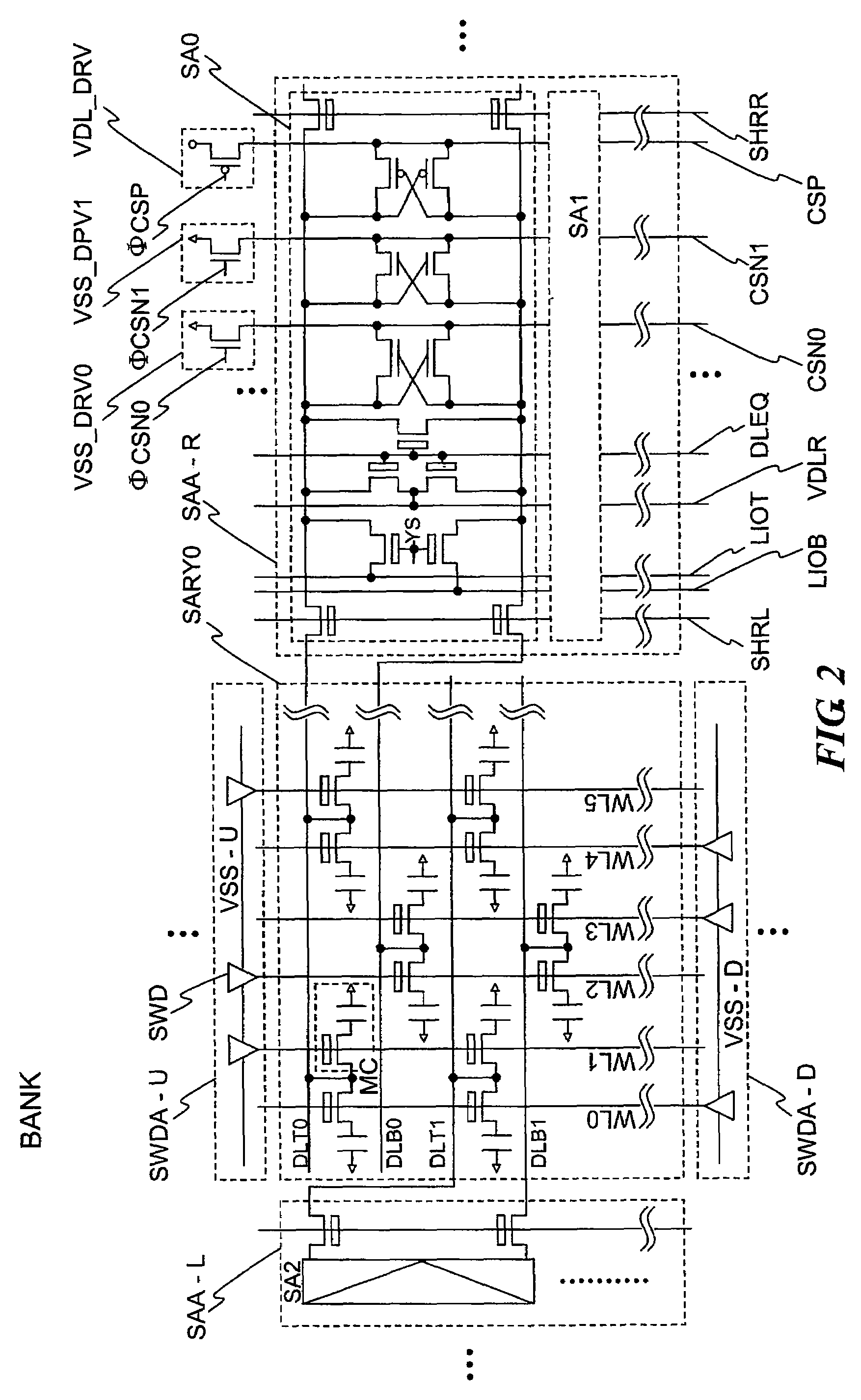 Memory device having high speed sense amplifier comprising pull-up circuit and pull-down circuits with different drivability for each