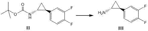 Method for synthesizing trans-(1R,2S)-2-(3,4-difluorophenyl)cyclopropylamine