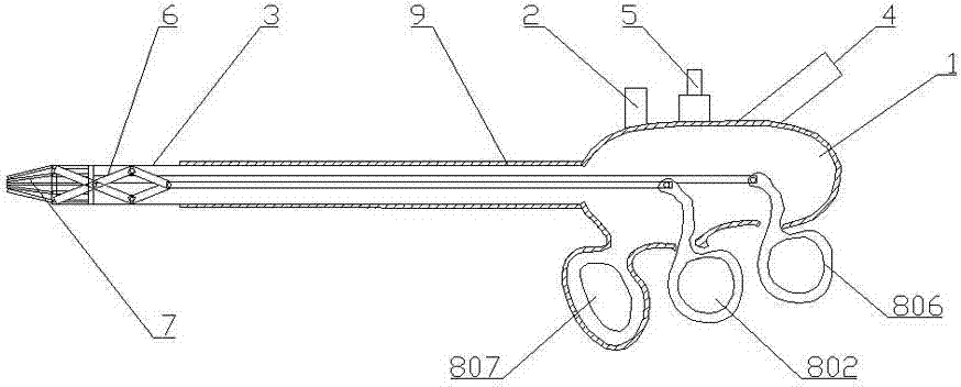 Push type renal calyce calculus removing device