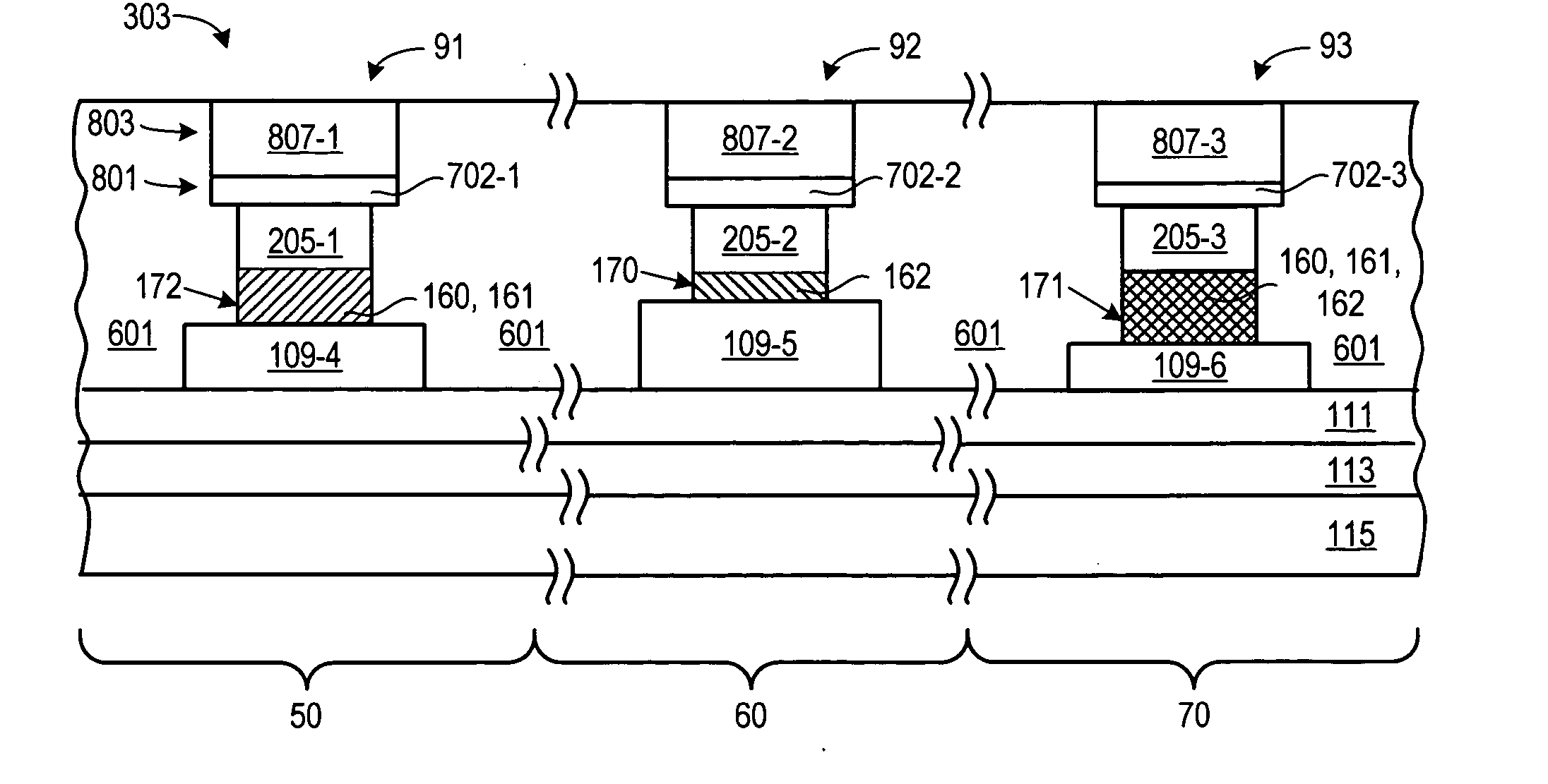 Structure and manufacturing method of multi-gate dielectric thicknesses for planar double gate device having multi-threshold voltages