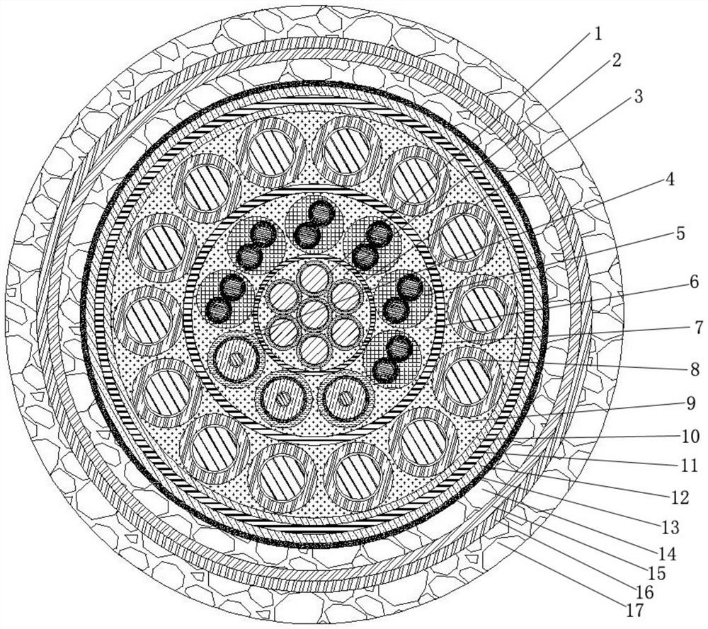 Ocean engineering umbilical cable capable of preventing seawater corrosion