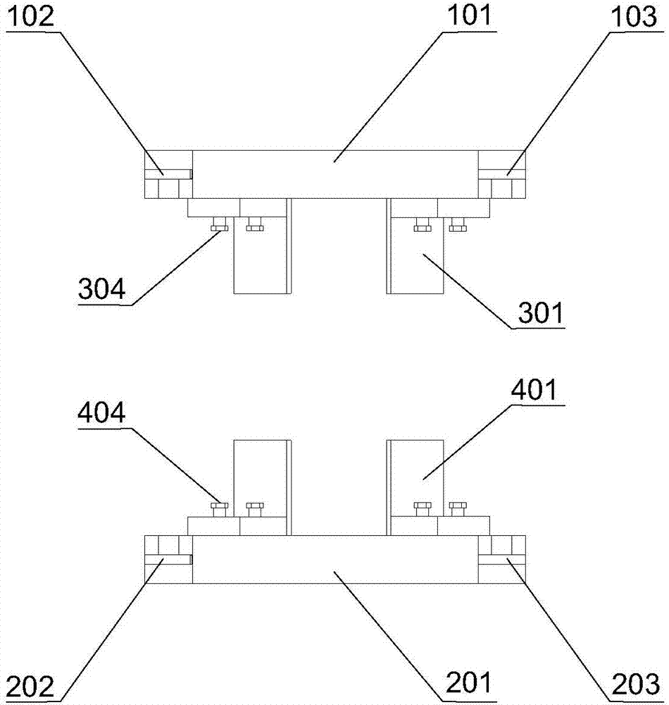 Stepless adjustable shearing box suitable for square structural surface with equal height and random plane size