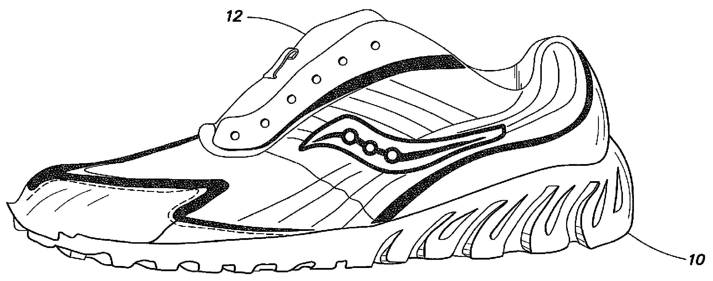 Stabilizer and cushioning support for athletic footwear