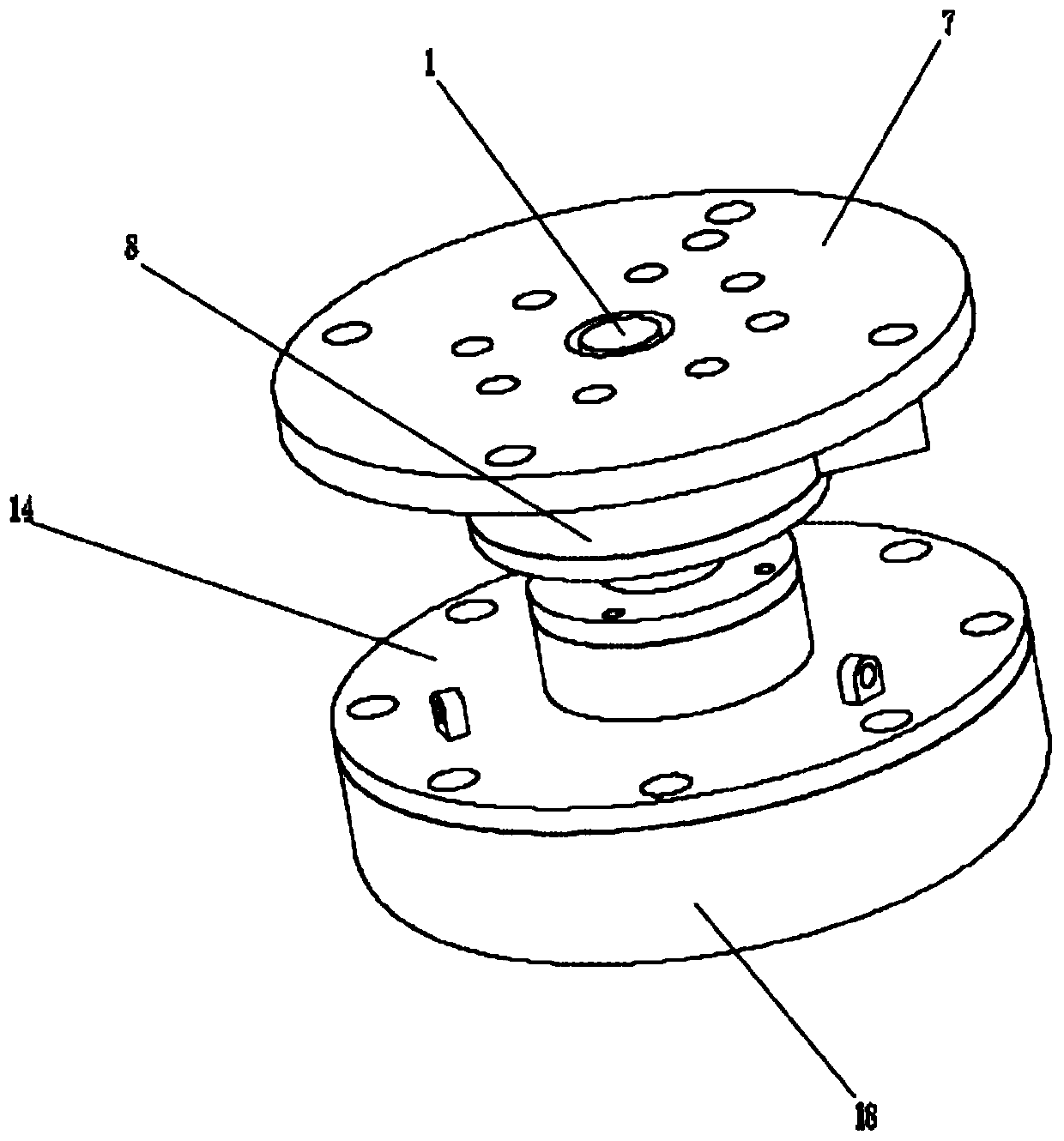 Self-limited foot end mechanism for waling robot