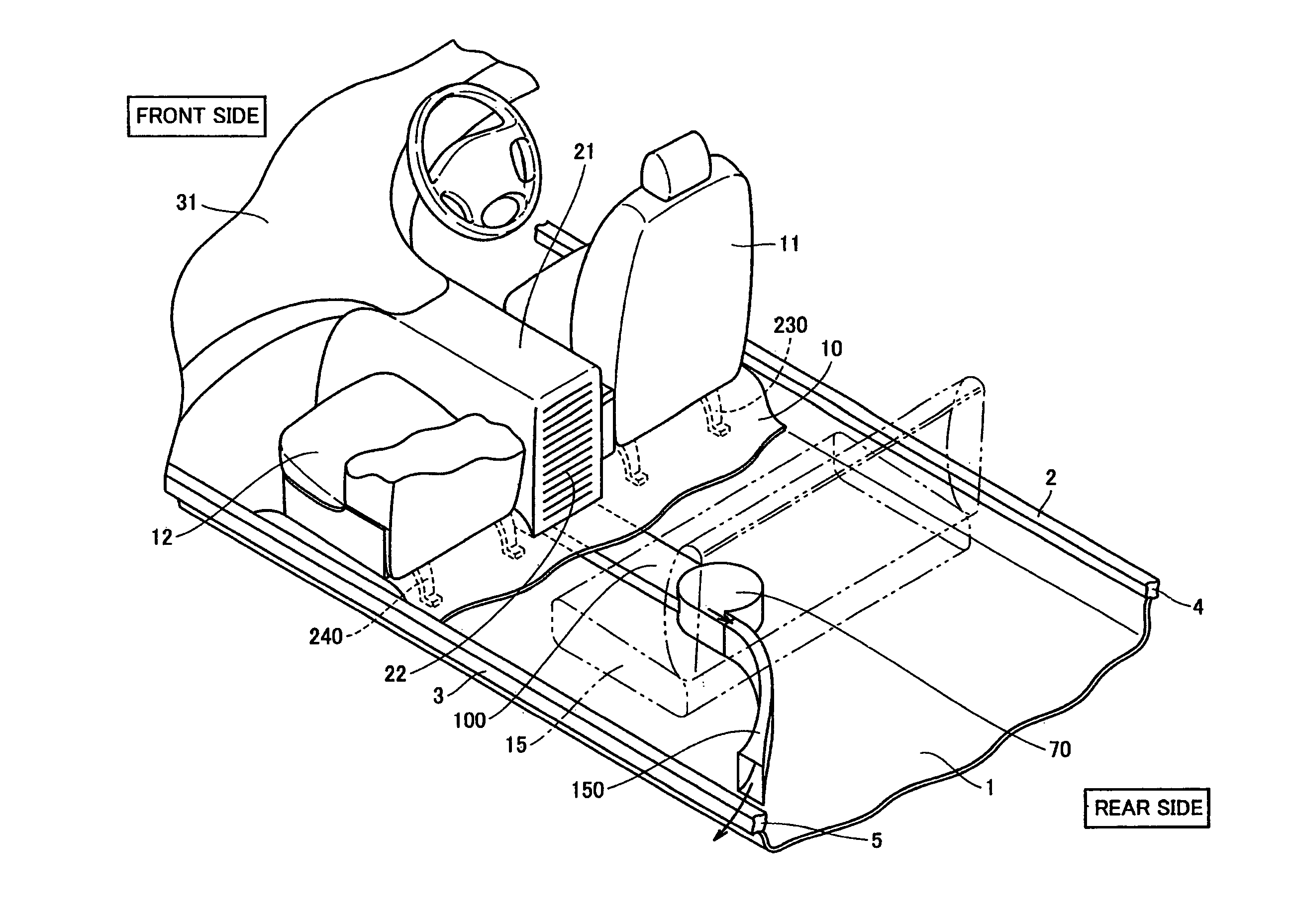 Vehicle-mounted battery cooling structure