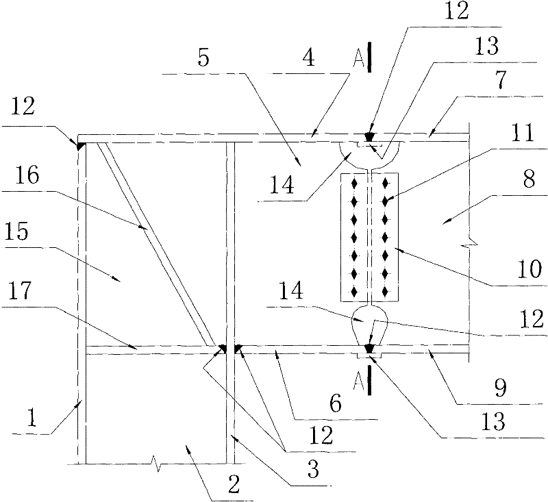 Construction site-spliced rigid node of frame beam and frame column for single-layer steel structure workshop