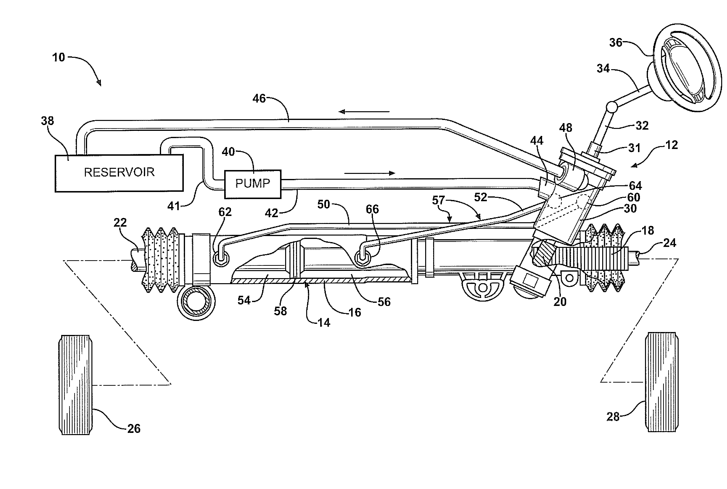 Method of reducing steering instability in hydraulic power steering systems