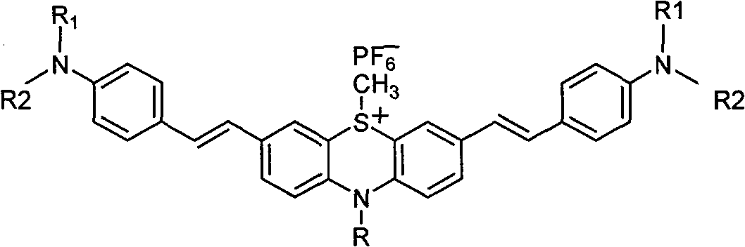 Phenothiazine double-photon photoacid initiator and preparation method thereof