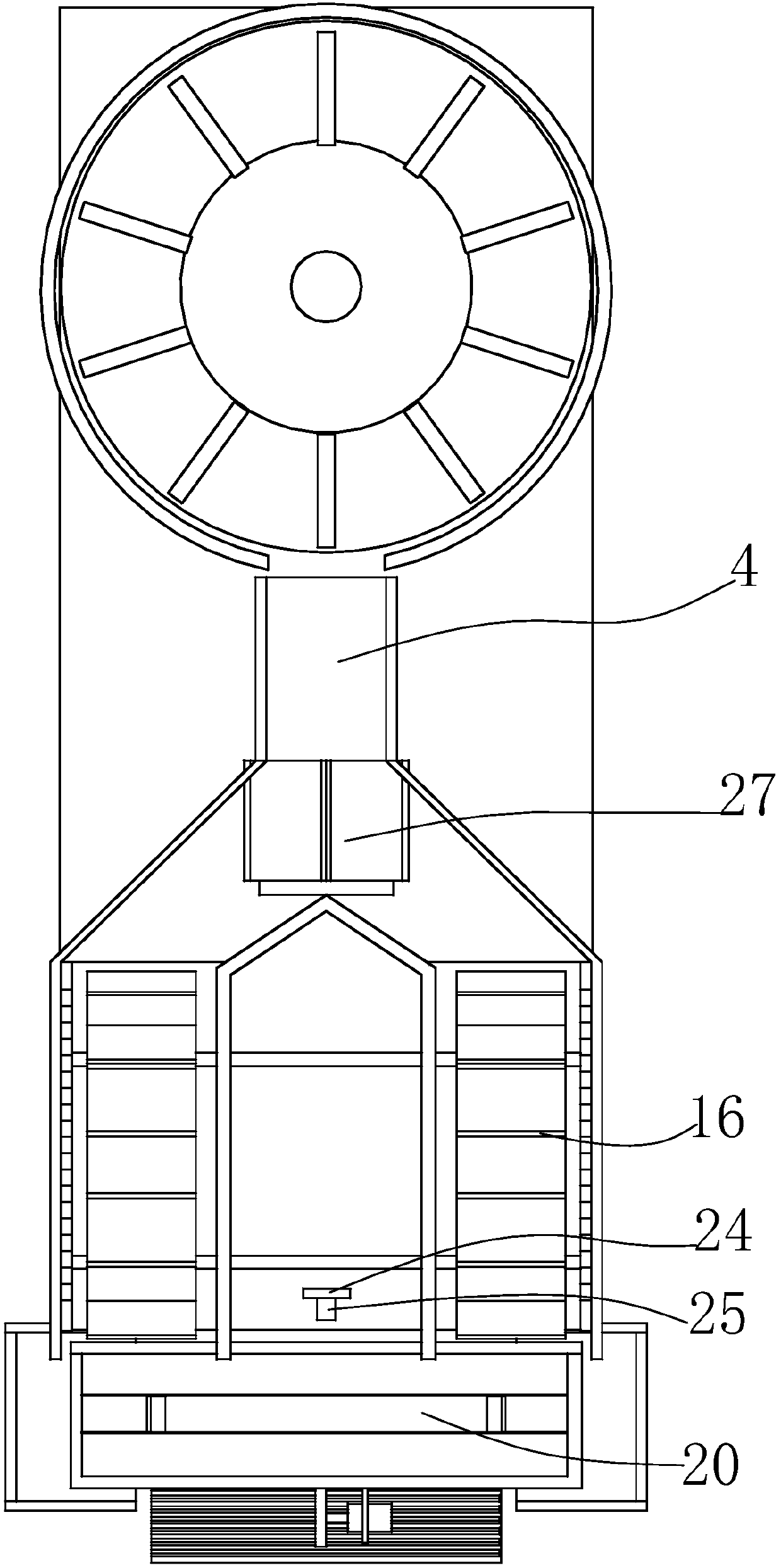 A beverage bottle dewatering and straightening assembly line