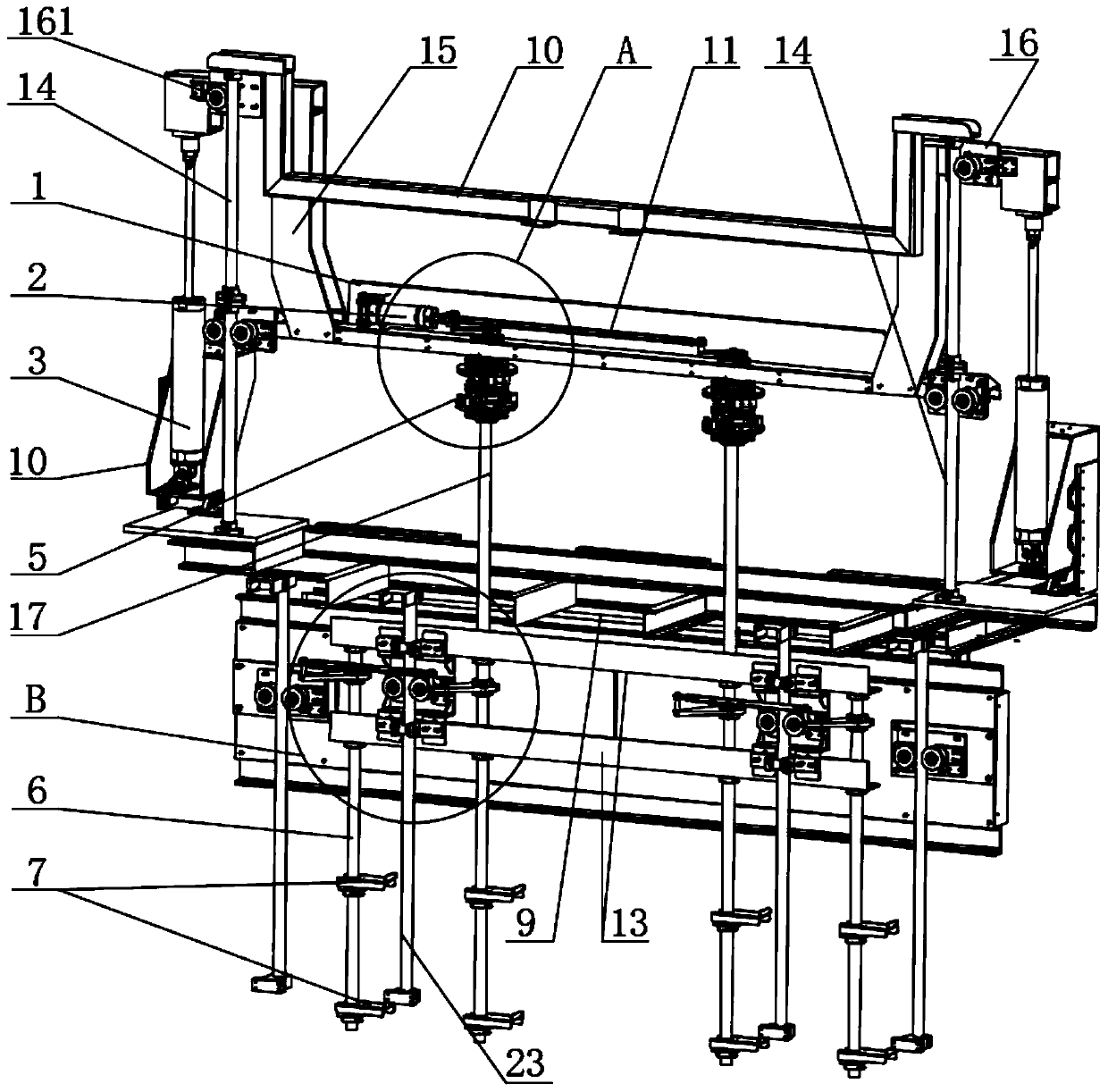 Hot-blast stove lifting device