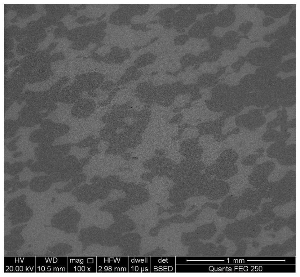 Hardened high-toughness titanium carbonitride-based metal ceramic of island-shaped structure and preparation method thereof