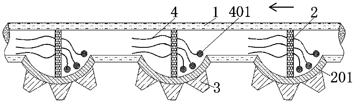 Anti-clogging device capable of protecting spray nozzles along with flow of solution