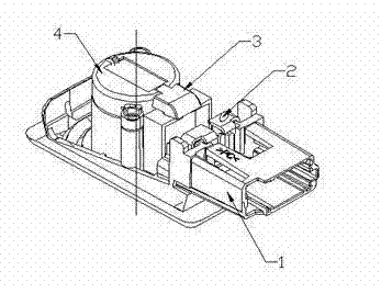 Automobile door projecting lamp and application thereof