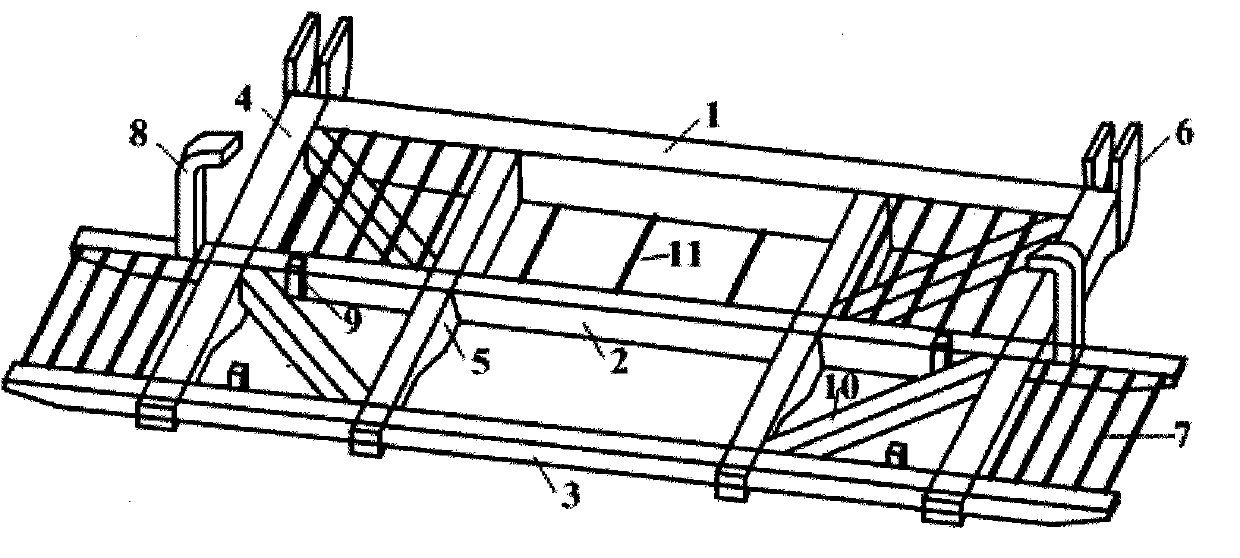 Simultaneous construction type wide-flanged guyed traveler