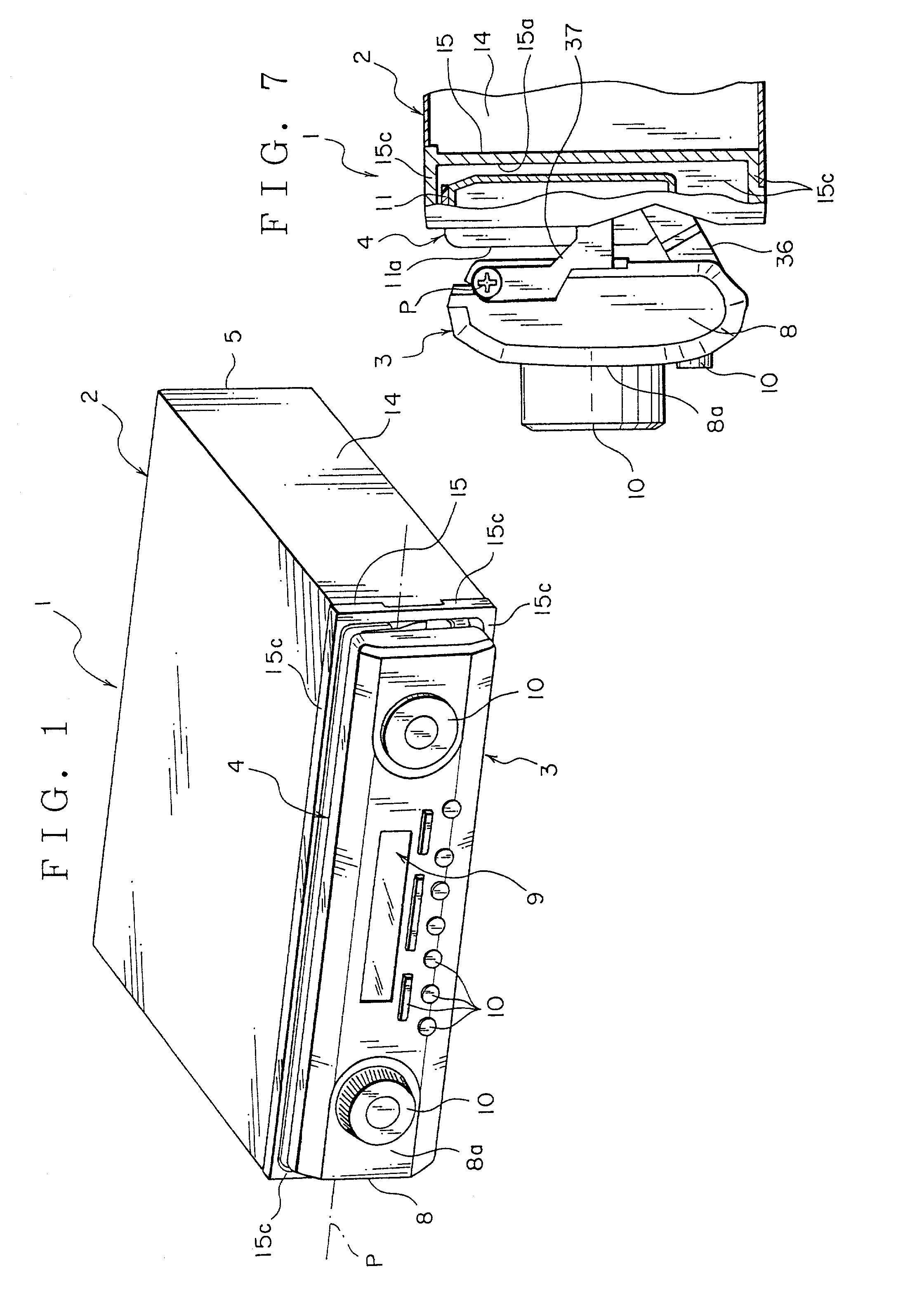 Electronic instrument having first and second operation units