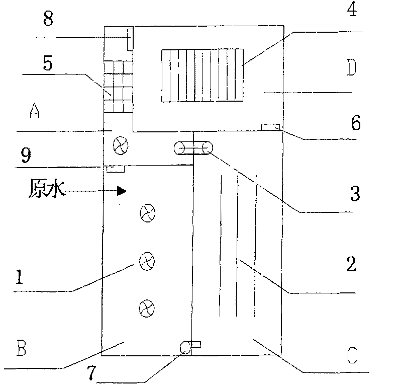 Membrane bioreactor effluent treatment process for increasing denitrification effect