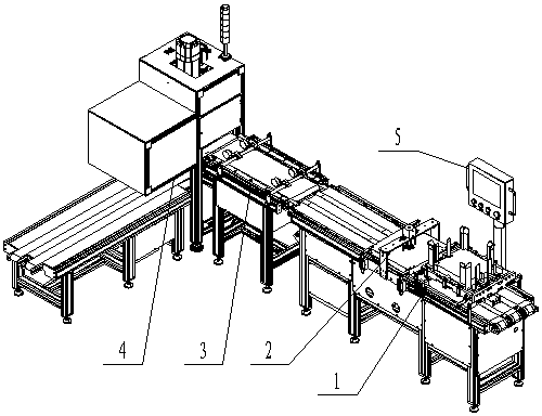 Material storage structure of automatic leveling, shaping and collecting system for cigarette carton cover