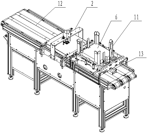 Material storage structure of automatic leveling, shaping and collecting system for cigarette carton cover