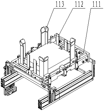 Material storage structure of automatic leveling, shaping and collecting system for cigarette carton cover