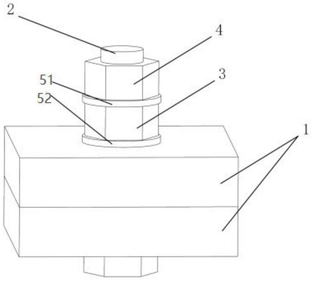 Double-nut lock bolt set and construction method