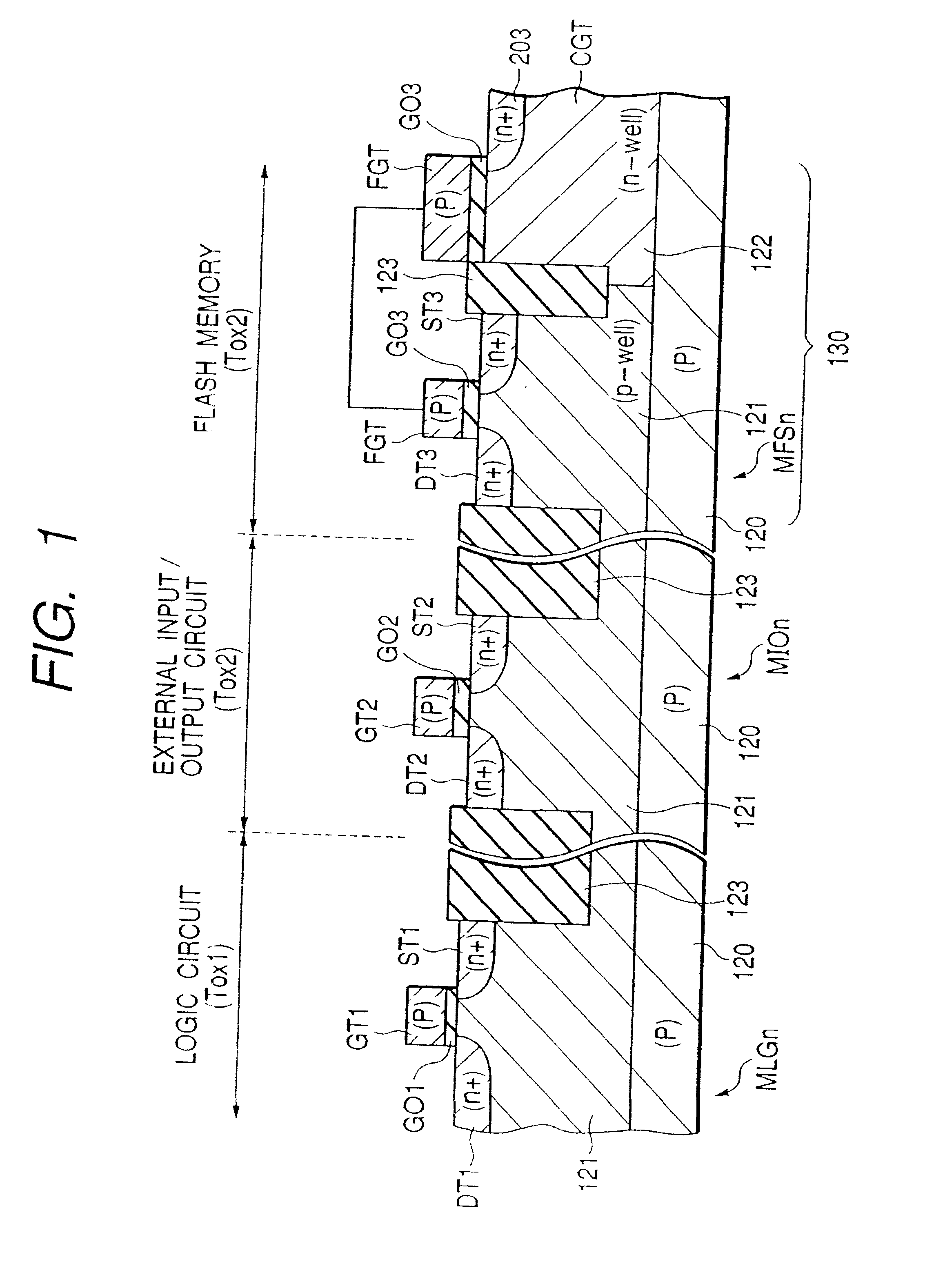 Semiconductor integrated circuit and nonvolatile memory element