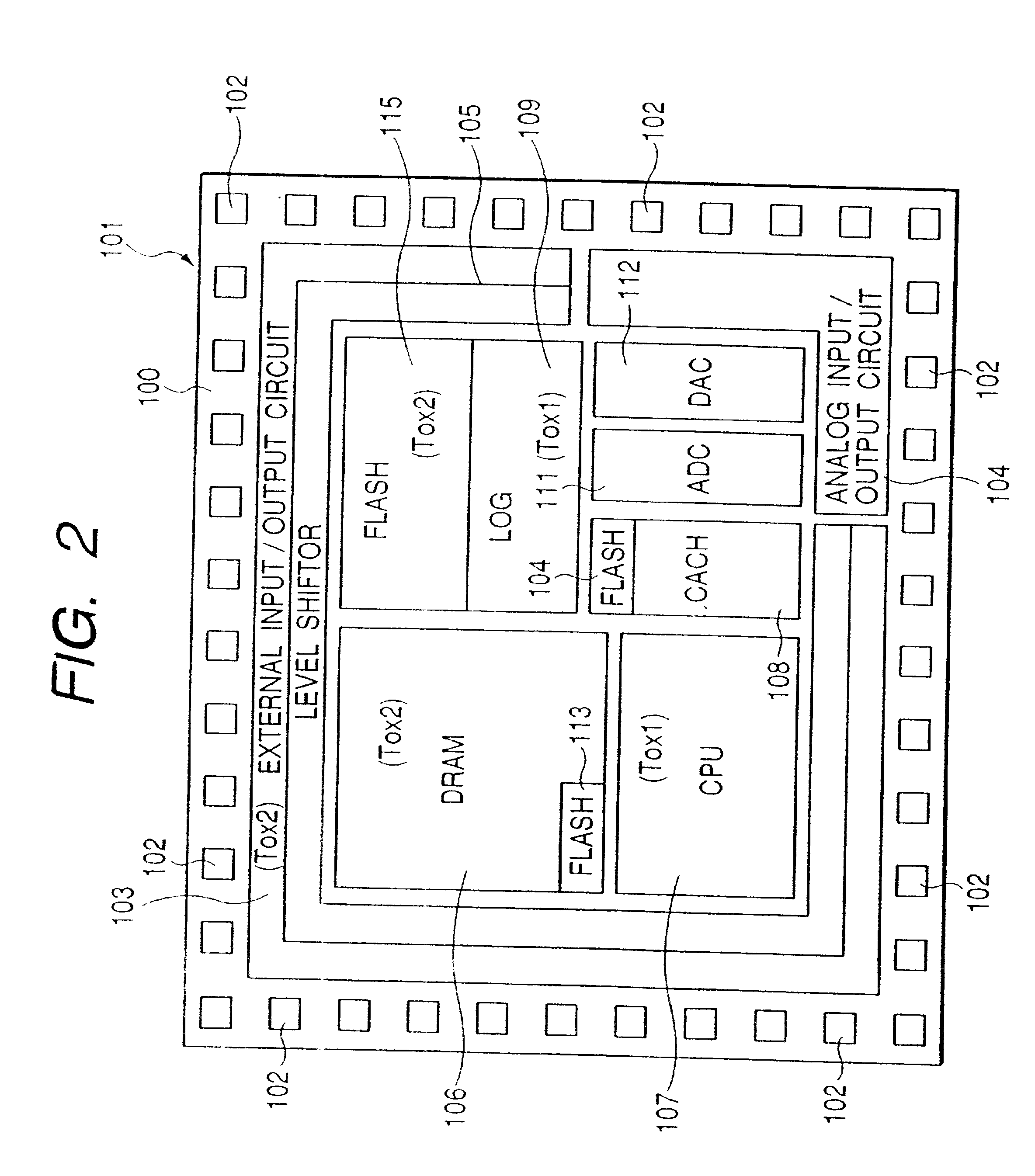 Semiconductor integrated circuit and nonvolatile memory element