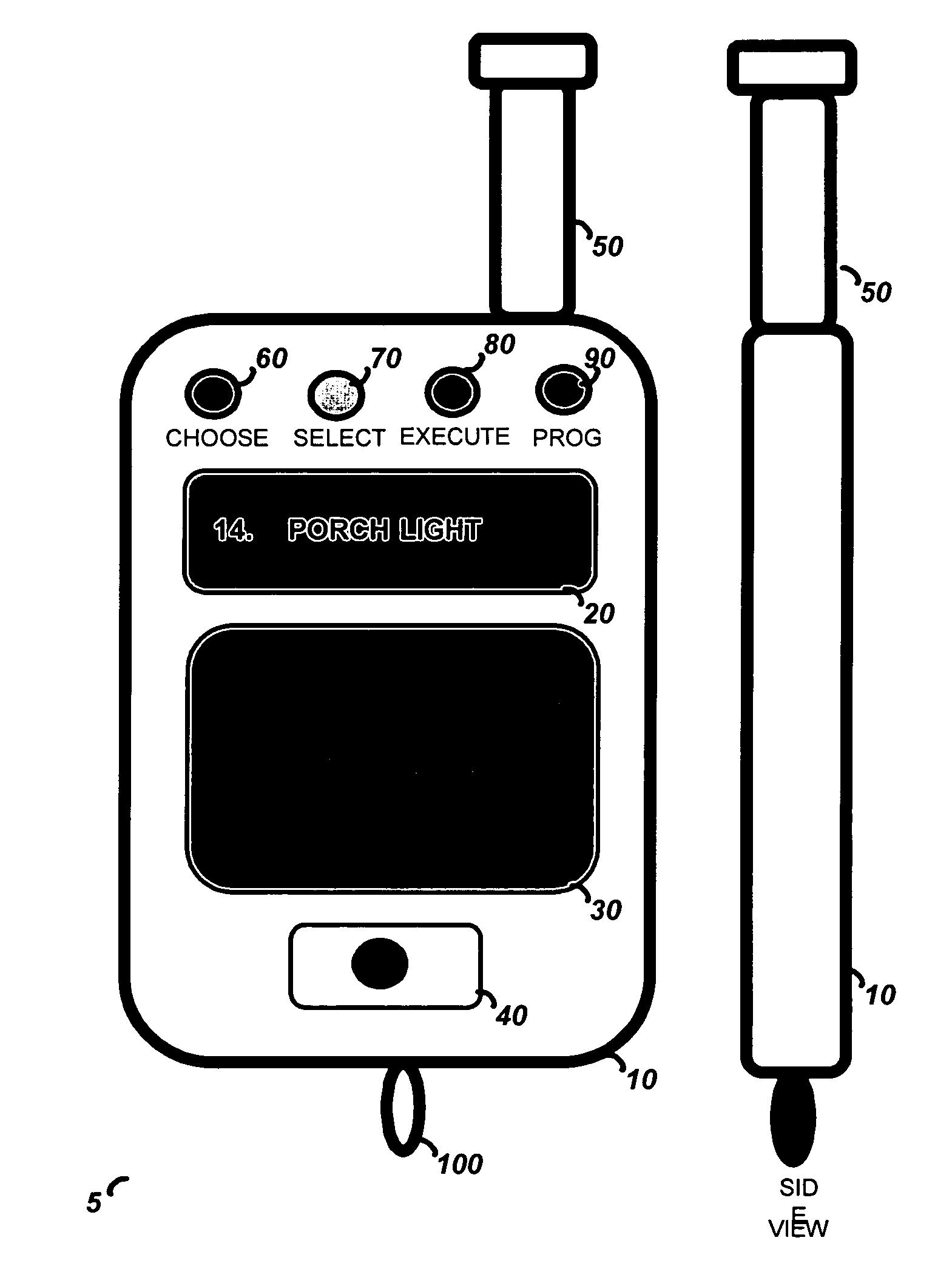 Touchscreen device for controlling a security system