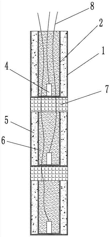 Millisecond multilevel directional blasting dry ice fracturing method and exploding pipe