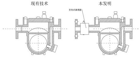 A drain valve that is easy to clean and its application method