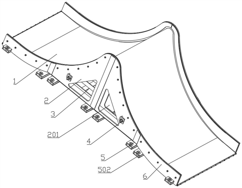 Rocket tail flame guiding device