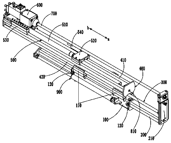 Telescopic propulsion structure, thruster assembly, rock drilling equipment and telescopic propulsion method