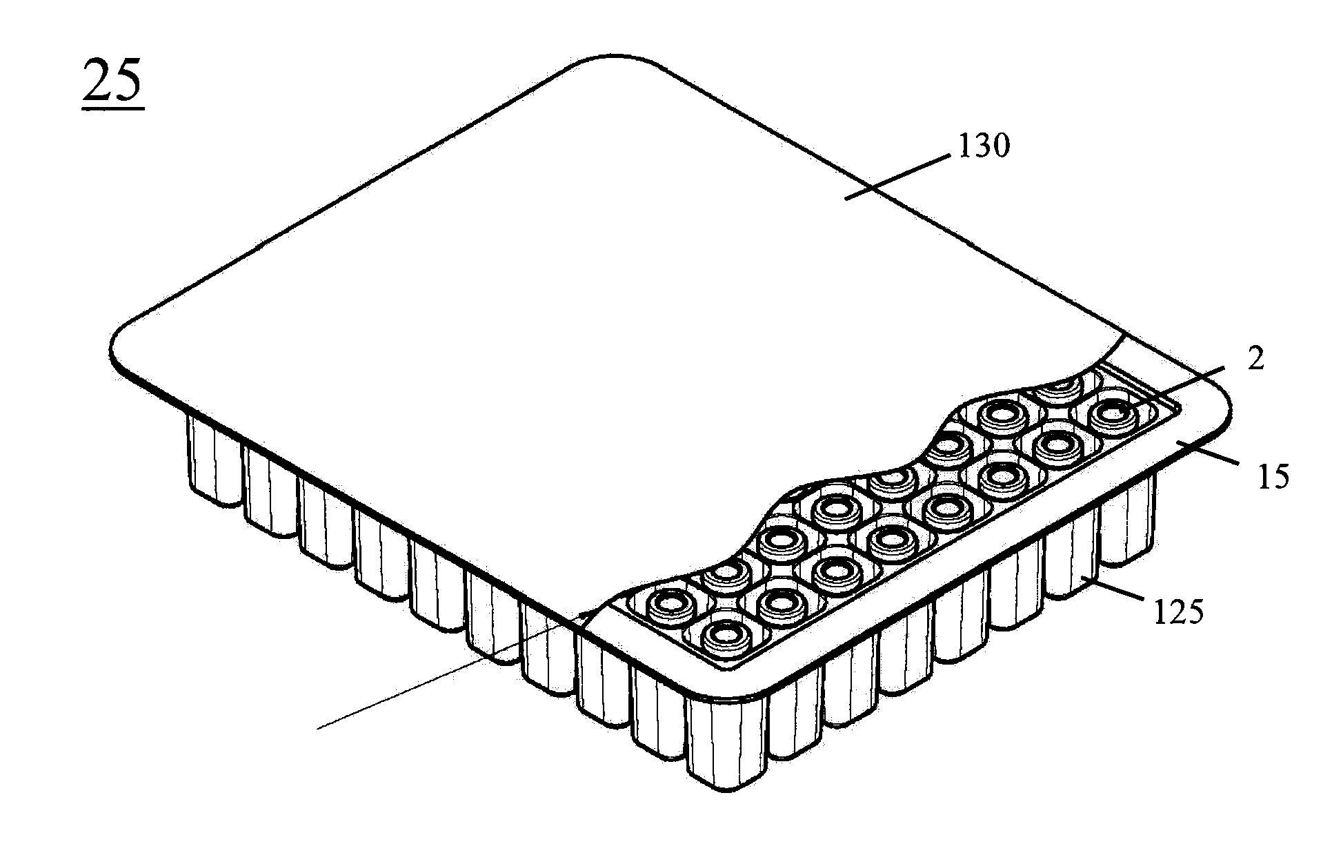Holding structure for simultaneously holding a plurality of containers for medical, pharmaceutical or cosmetic applications and transport or packaging container comprising such a holding structure