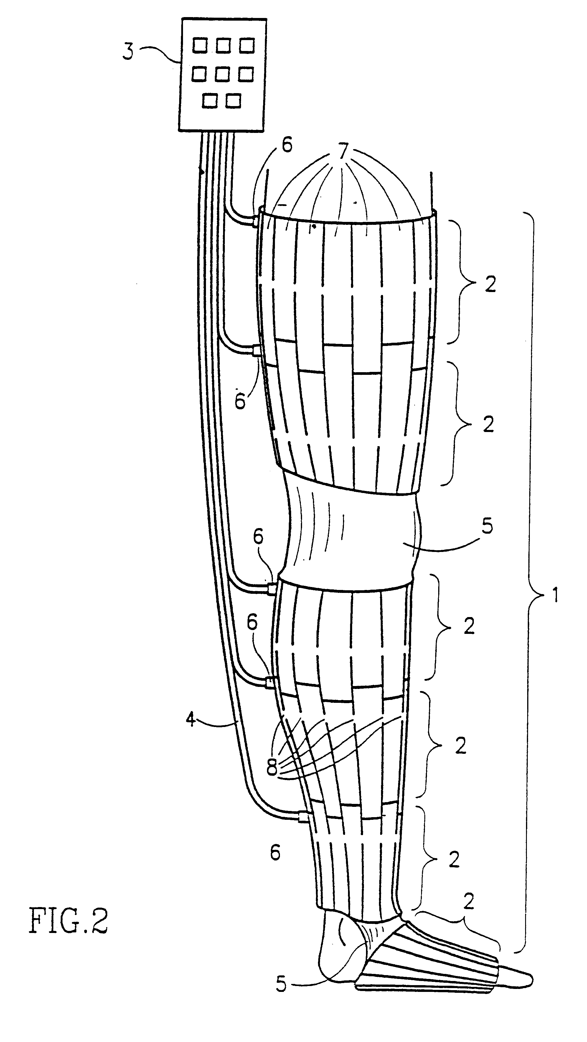 Device for pressurizing limbs