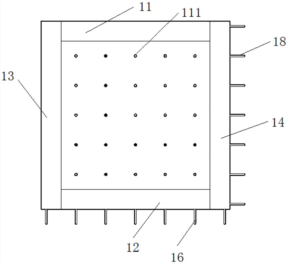 An energy-dissipating shear wall with built-in trusses and its construction method