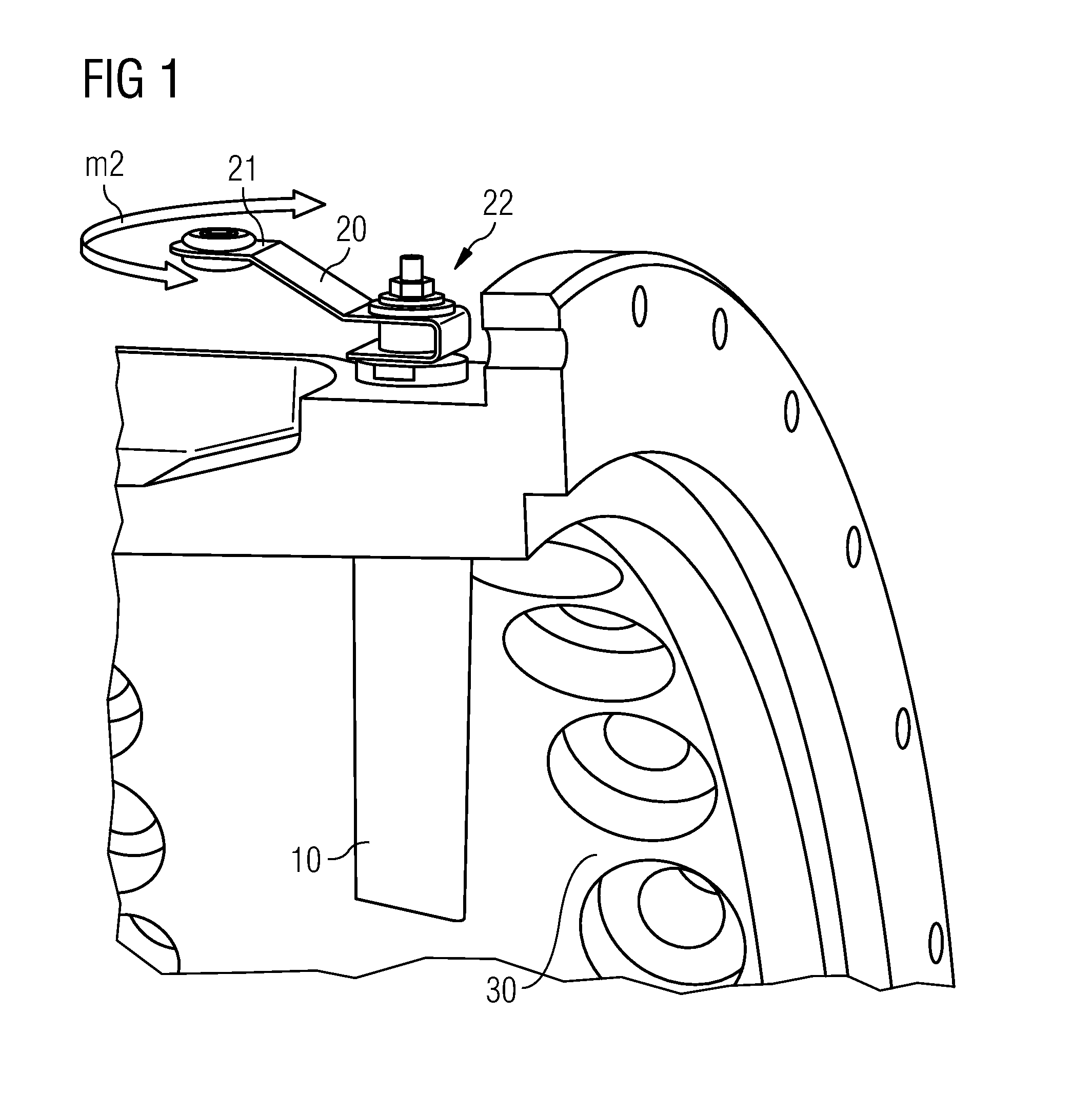 Adjusting device for variable guide vanes and method of operation