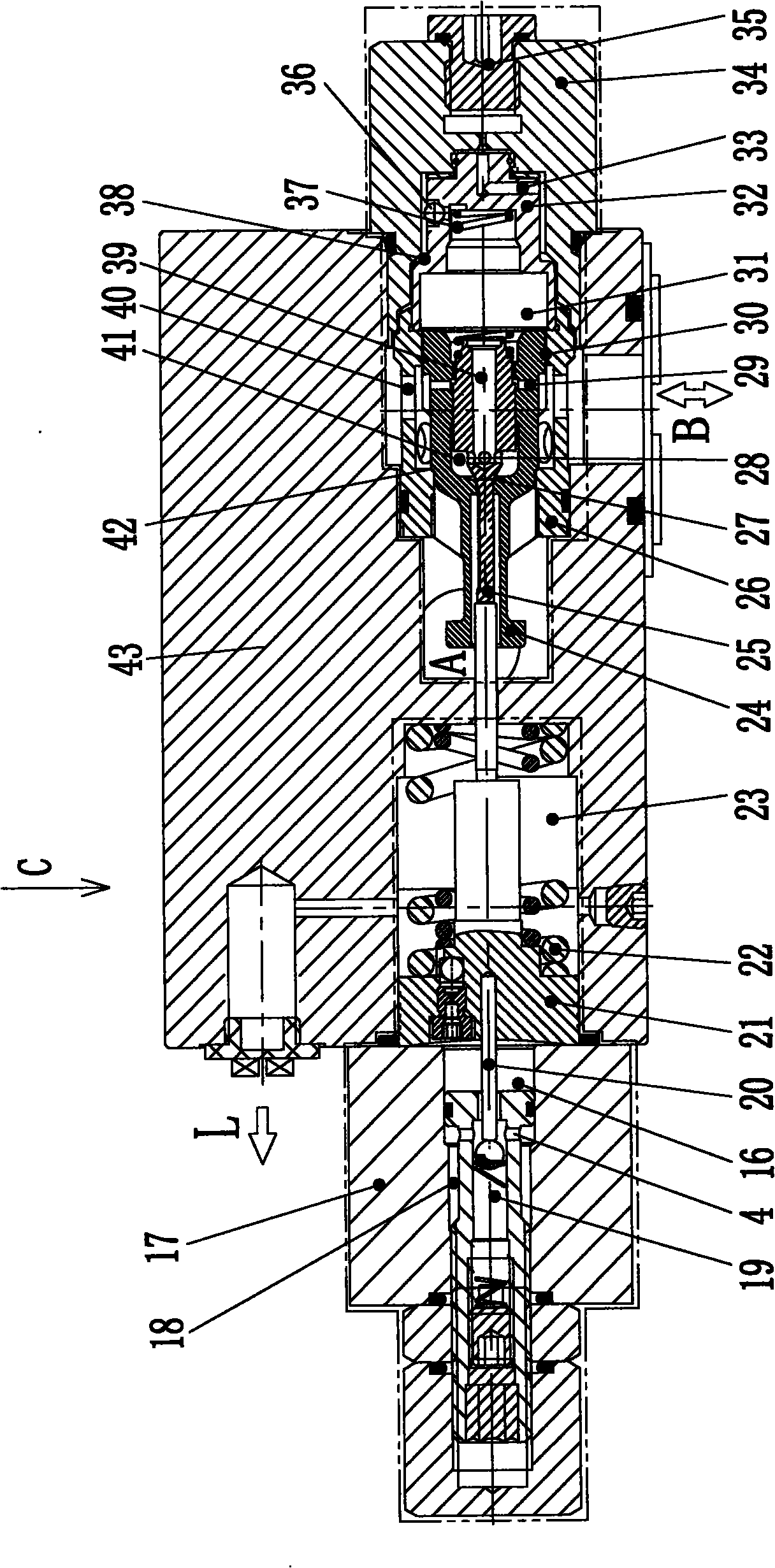 Hydraulic balanced valve