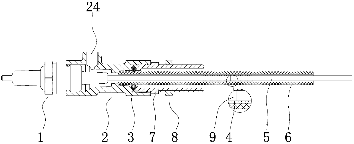 Novel self-cooling electrode applied to industrial burner