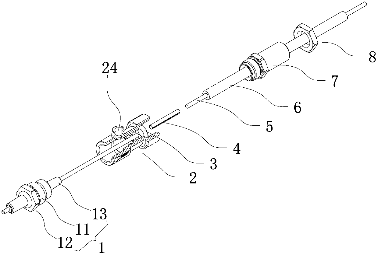 Novel self-cooling electrode applied to industrial burner