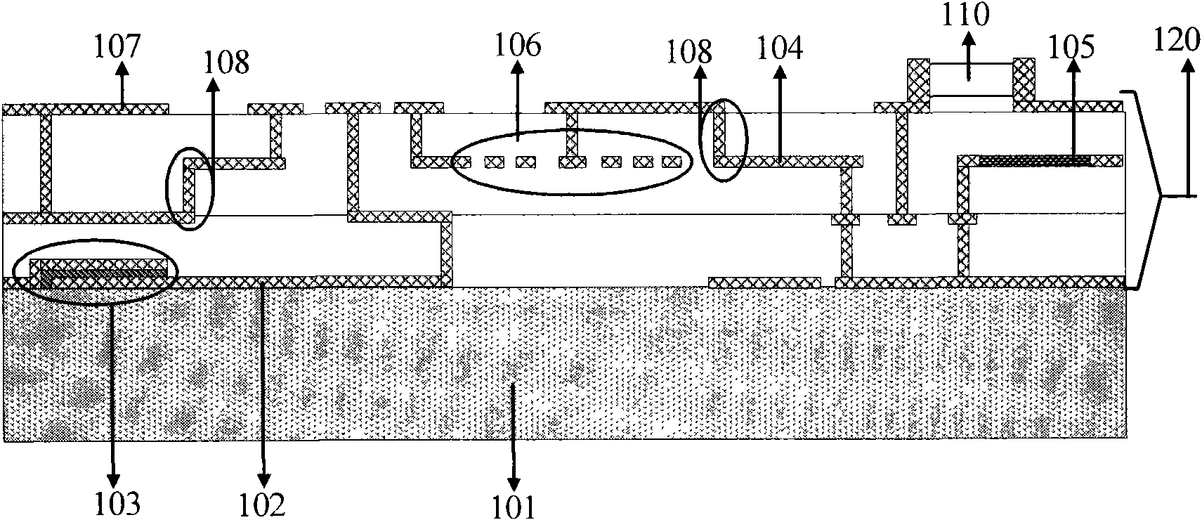 Multilayer interconnection structure of wafer level package, manufacturing method and application
