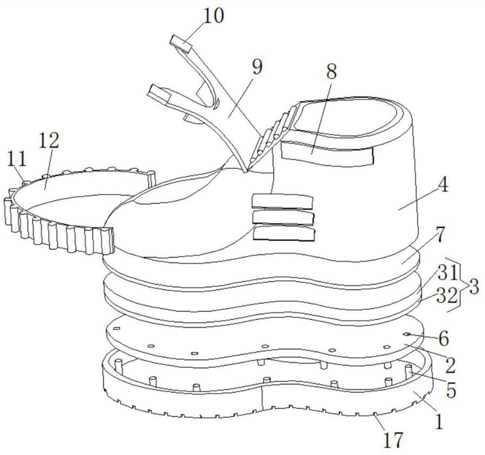 Special safety shoe for machining workshop