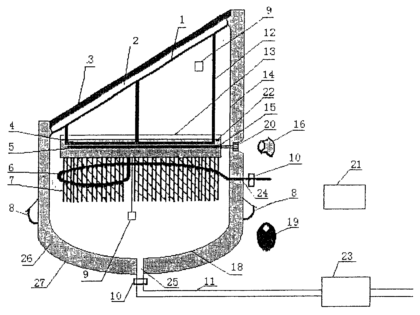 Solar energy evaporating type separation method and apparatus therefor