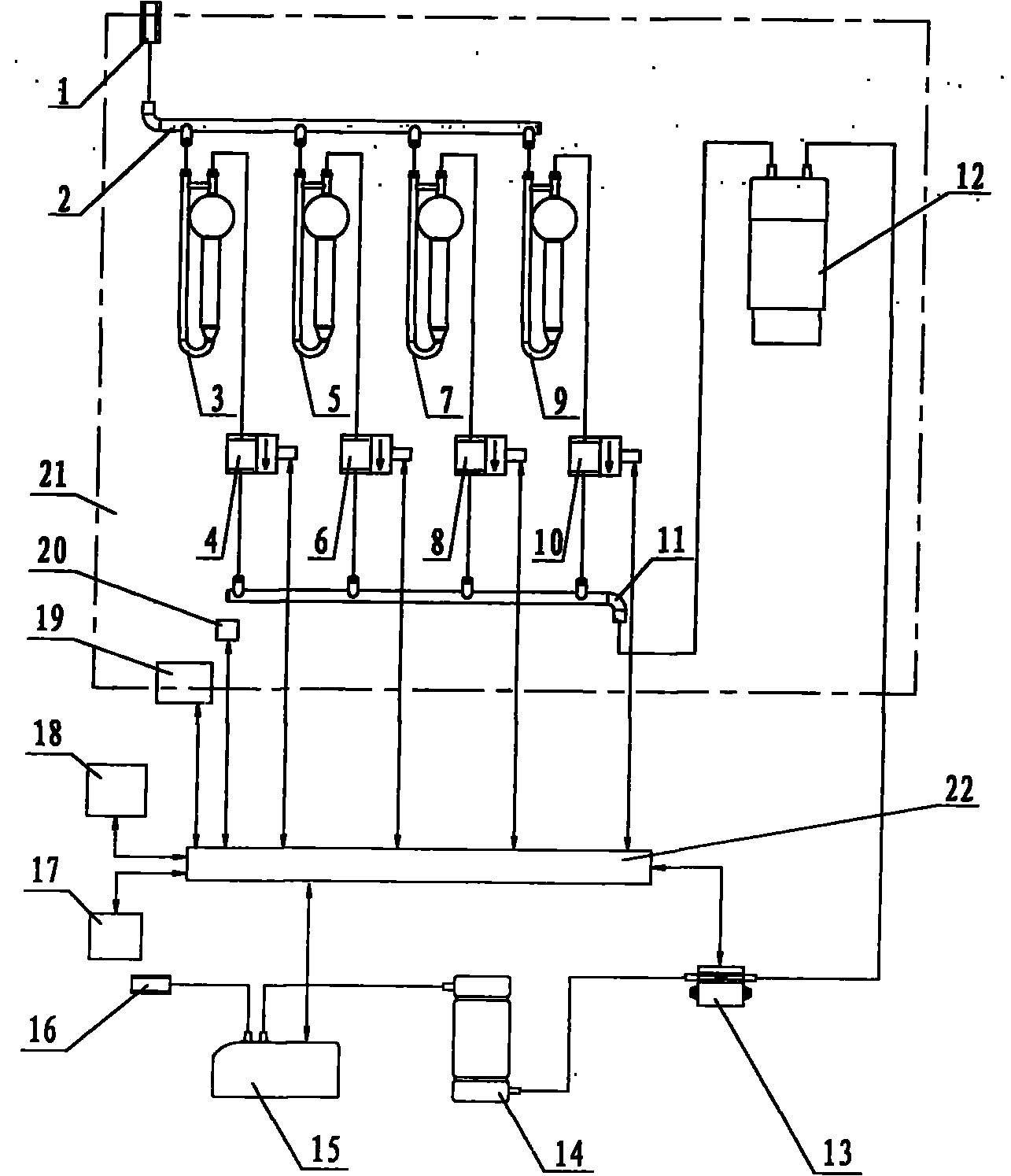 Time-sharing multiple-sample constant-temperature constant-current air sampler