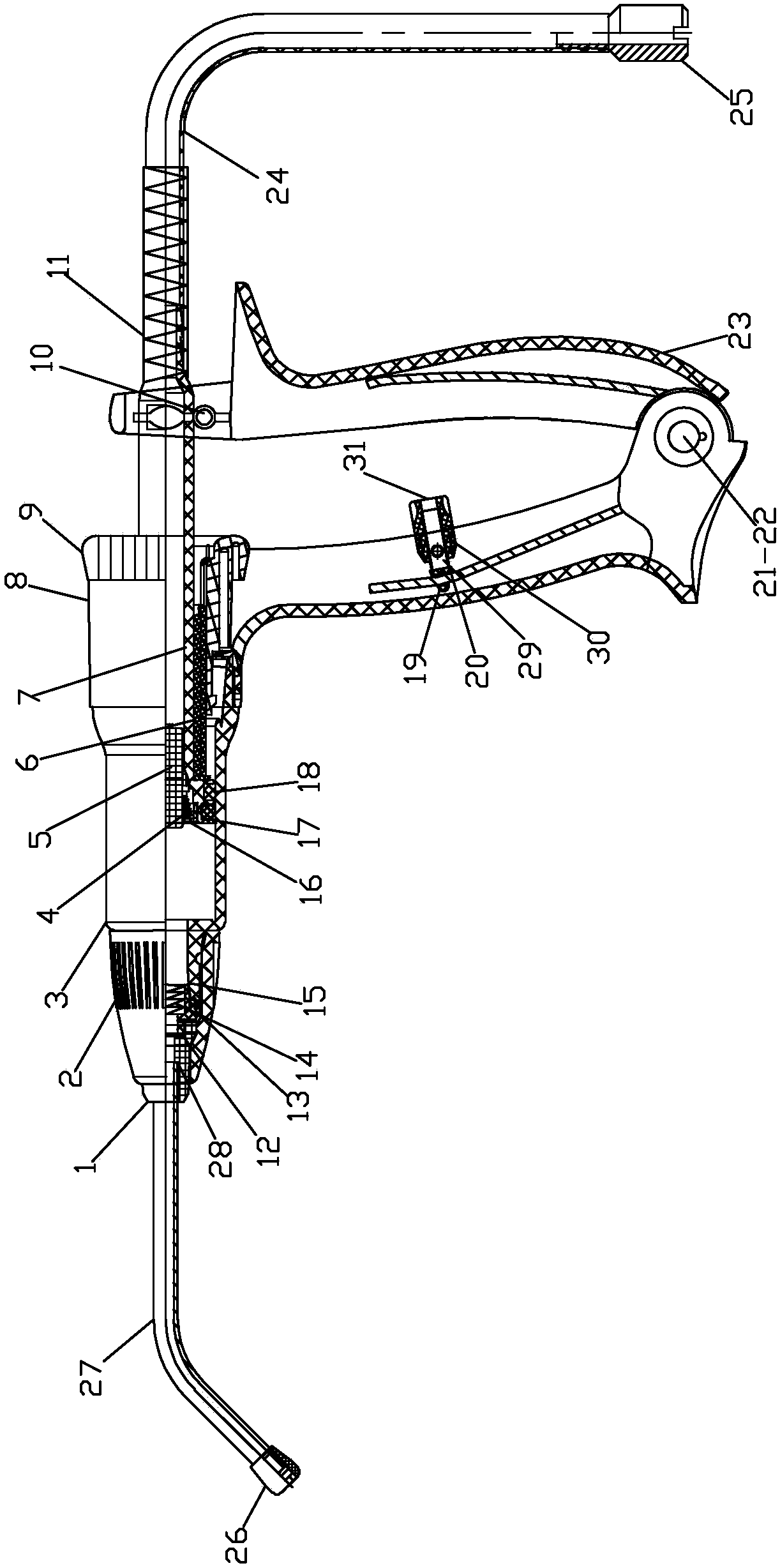 Continuous medicine filling injector